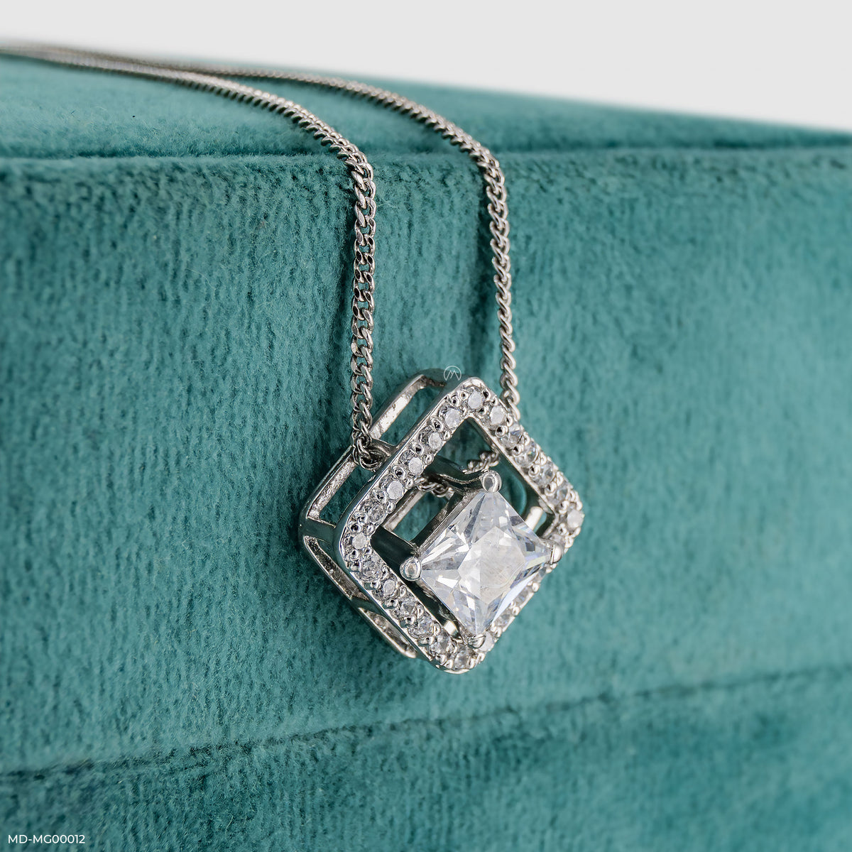 Prism Geometric Halo Pendants