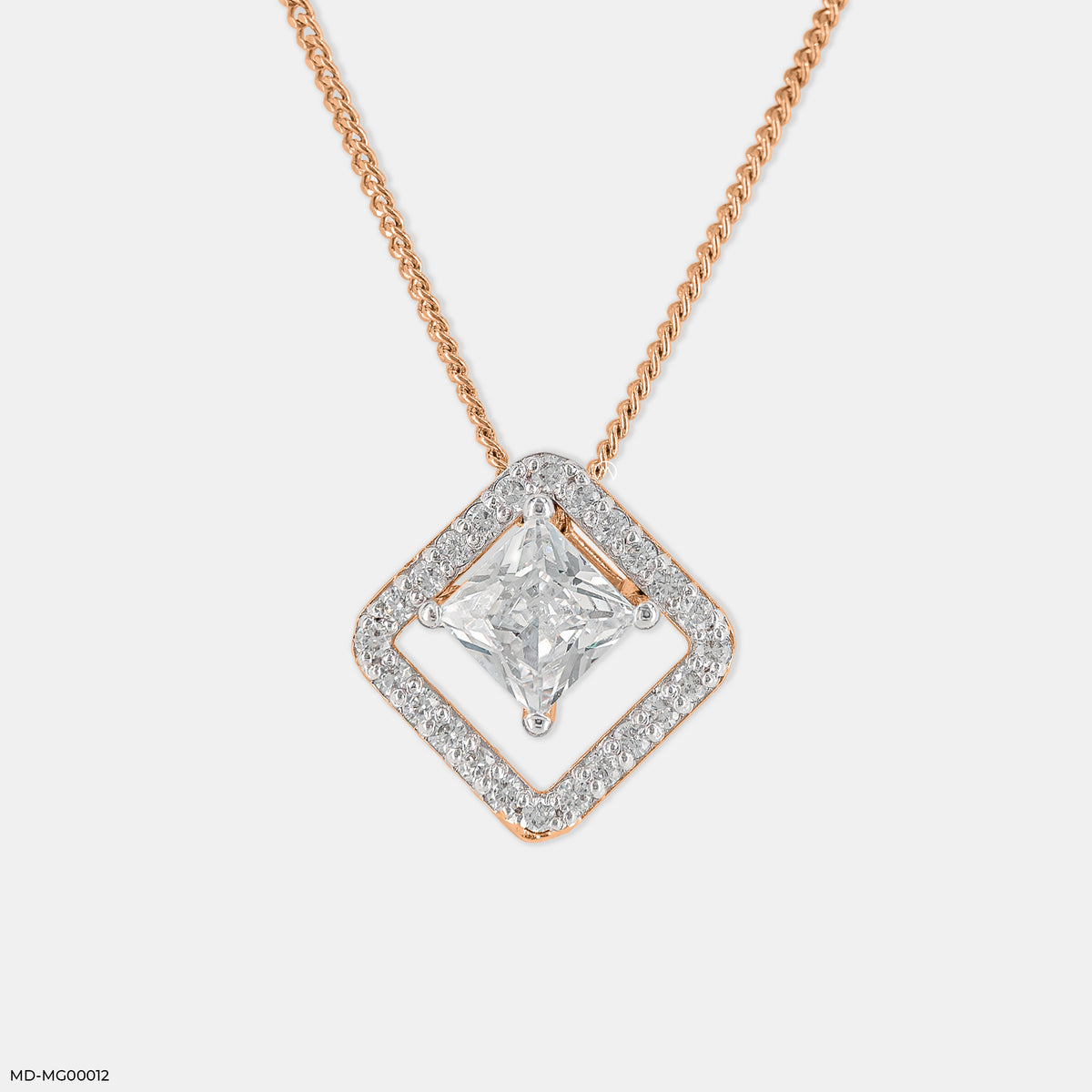 Prism Geometric Halo Pendants