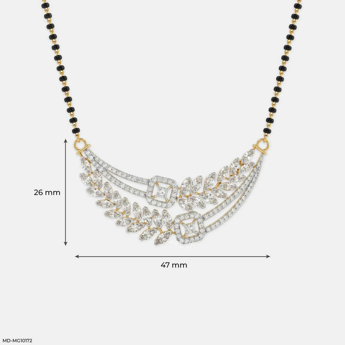 Marquise Flame Diamond Mangalsutra