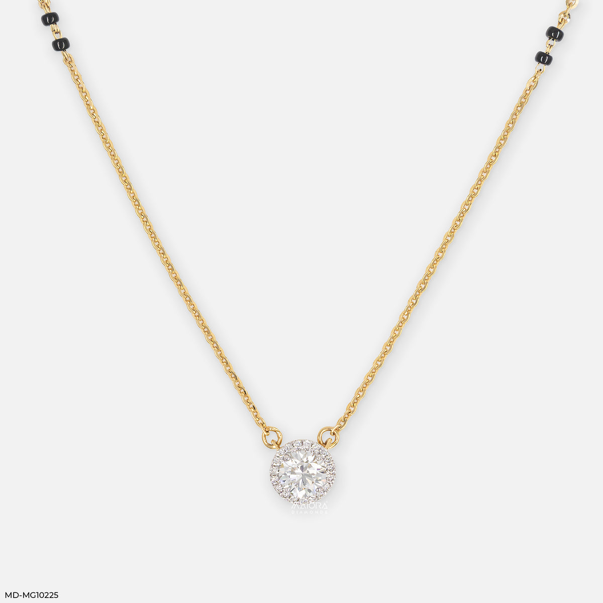 Round Solitaire Diamond Mangalsutra