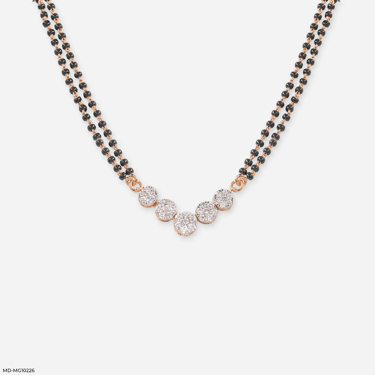 Bubble pave Diamond Mangalsutra Pendant