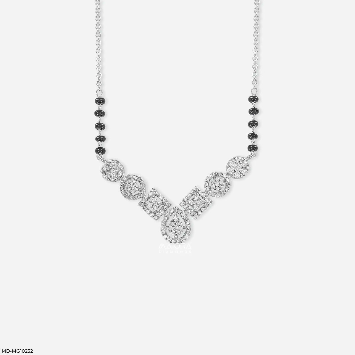 Quad Forms Diamond Mangalsutra