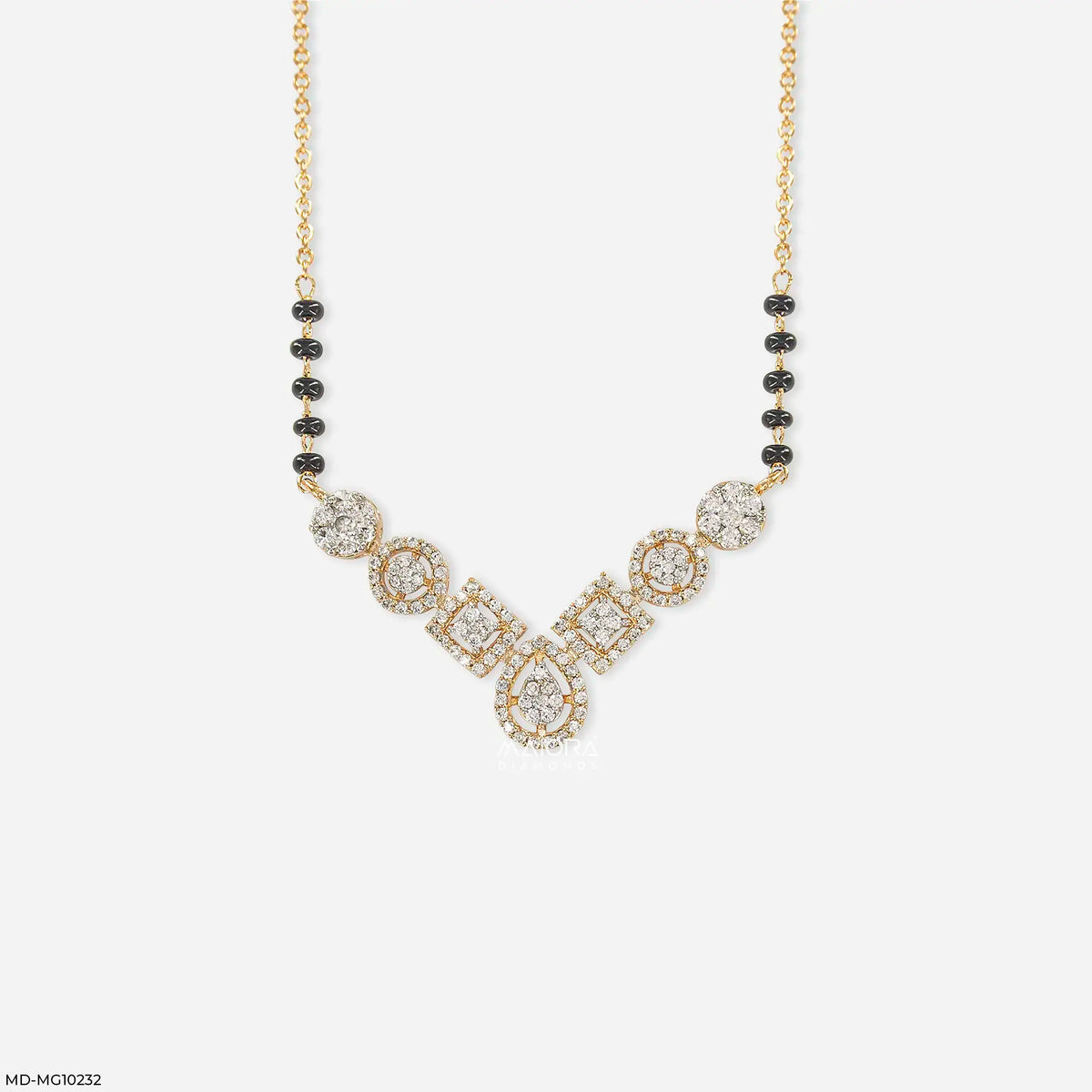 Quad Forms Diamond Mangalsutra