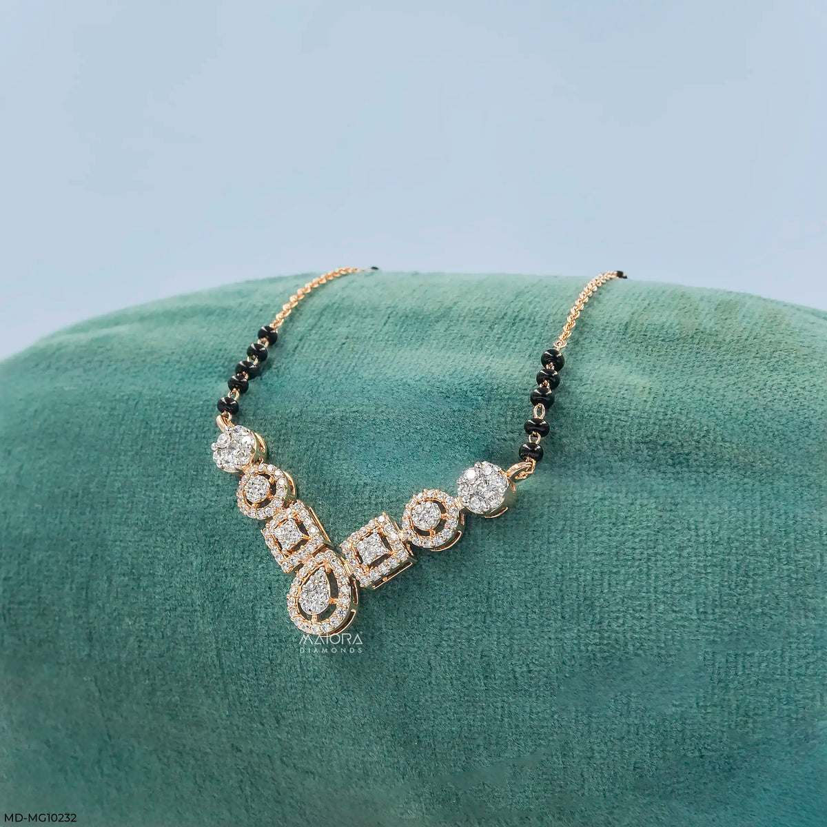Quad Forms Diamond Mangalsutra