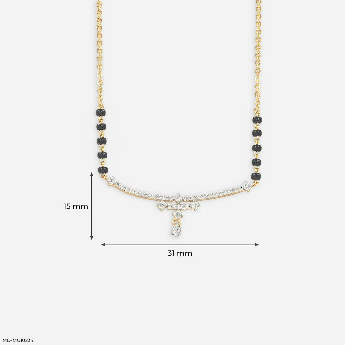 Shiny Liner Diamond Mangalsutra