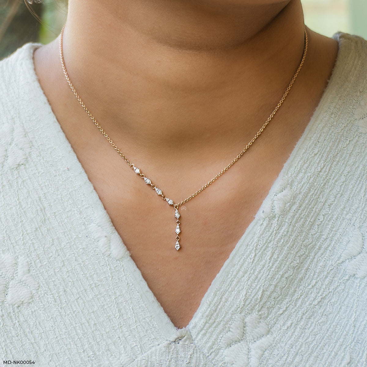 0.35 Carat Fancy Designs Lab Diamond Necklace