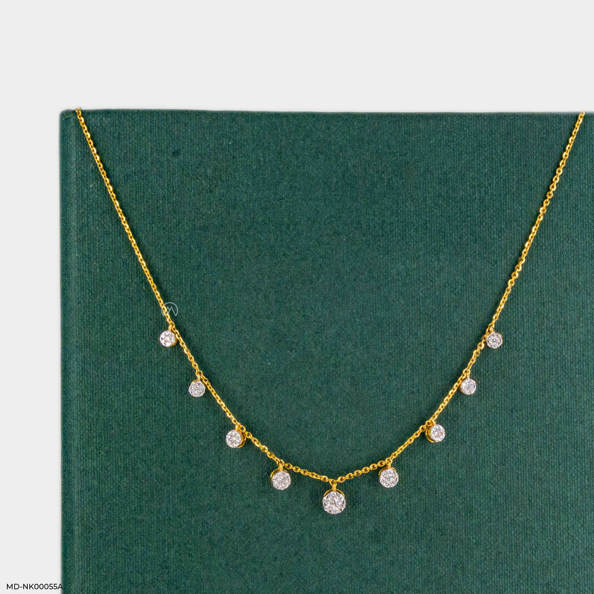 0.65 Carat Diamond Drop Station Necklace