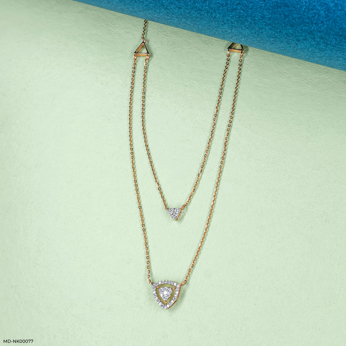 0.35 Carat Tri-Line Lab Diamond Necklace