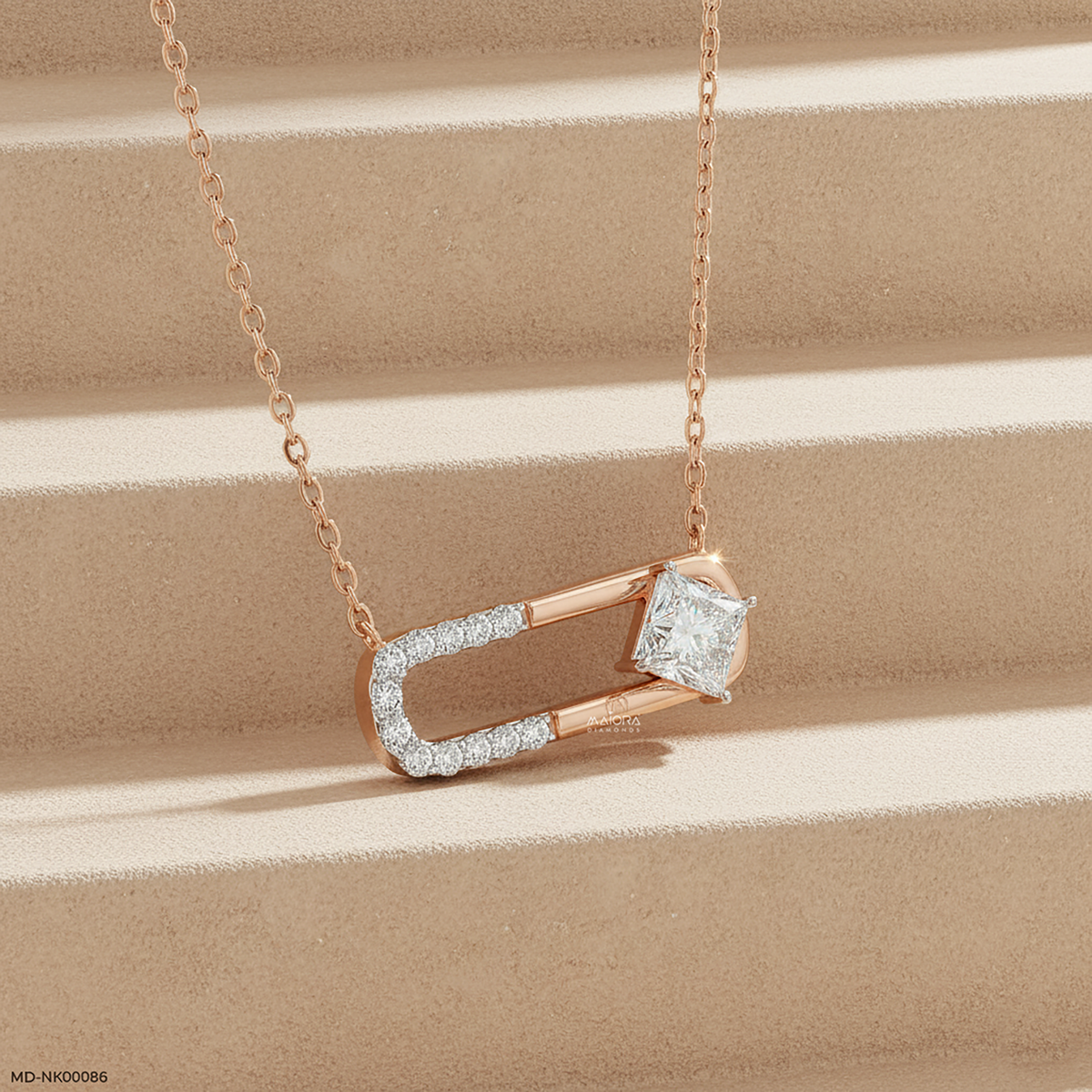 1.25 Carat Princess's Path Lab Diamond Pendant Without Chain