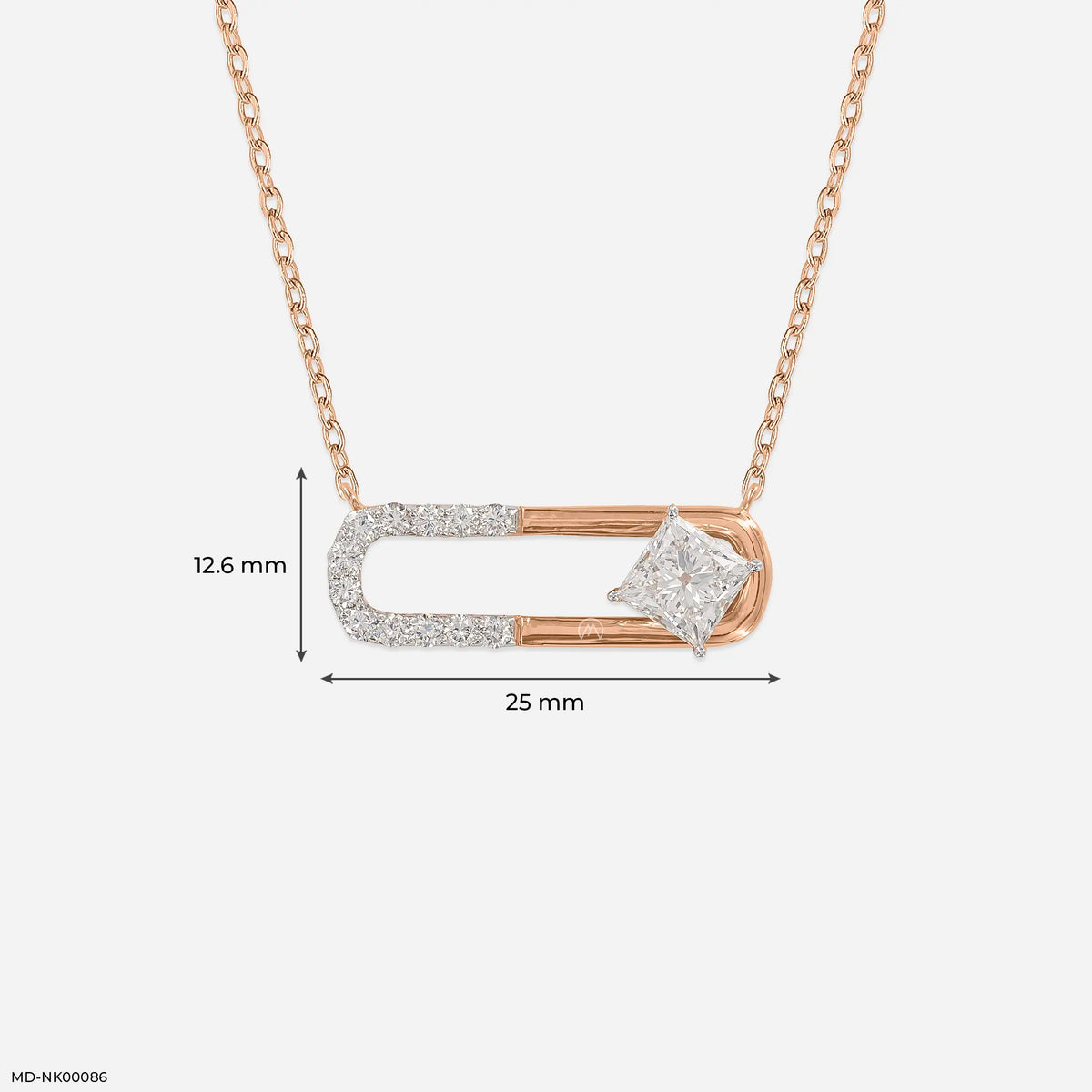 1.25 Carat Princess's Path Lab Diamond Pendant Without Chain