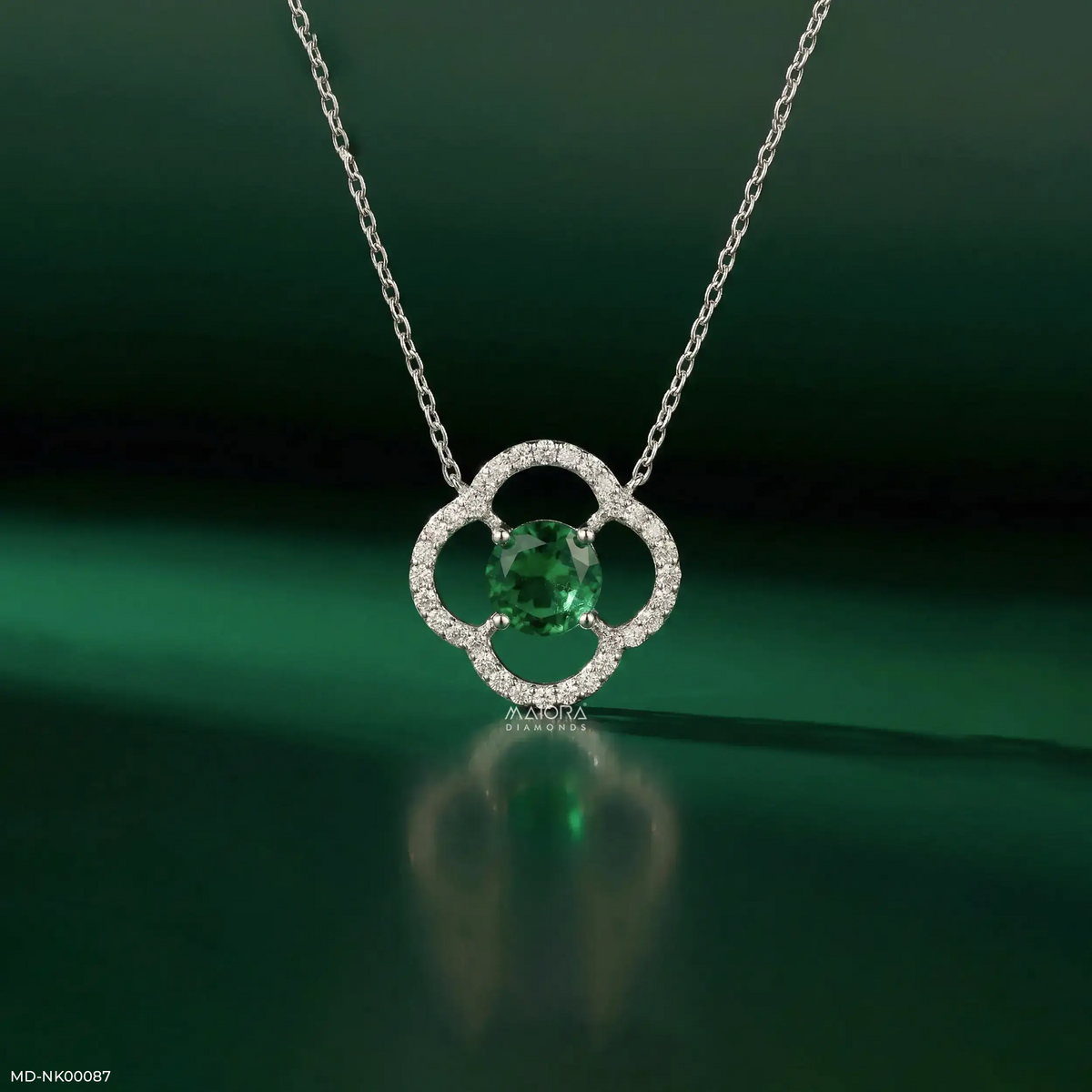 0.25 Carat Circle Of PetalsLab Diamond Pendant Without Chain