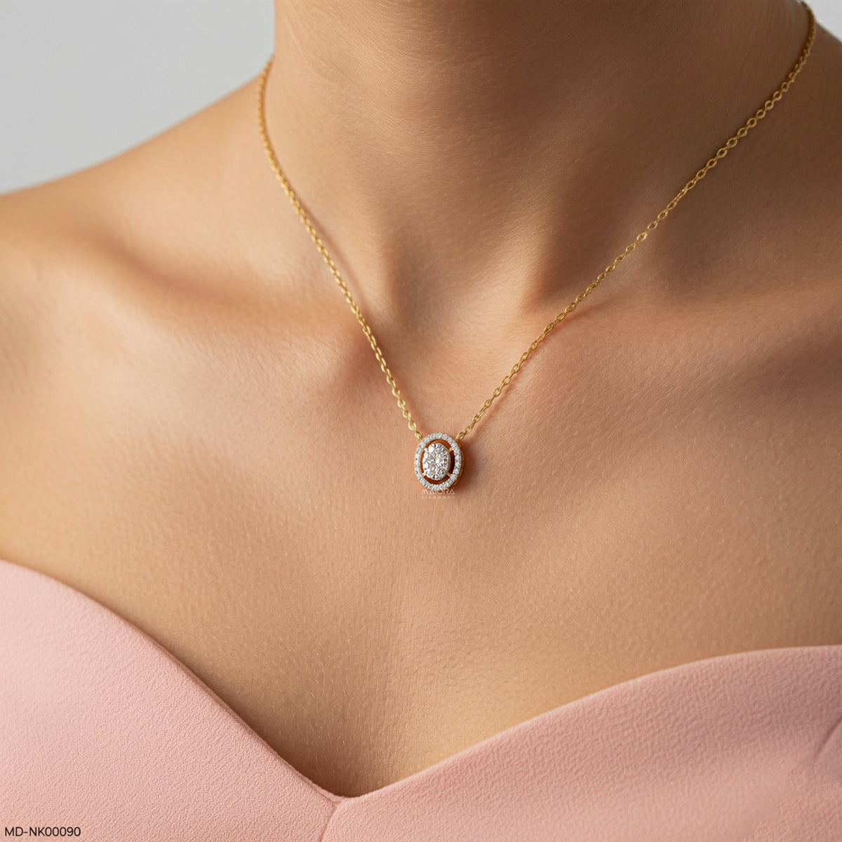0.25 Carat Ovalis Lab Diamond Pendant Without Chain