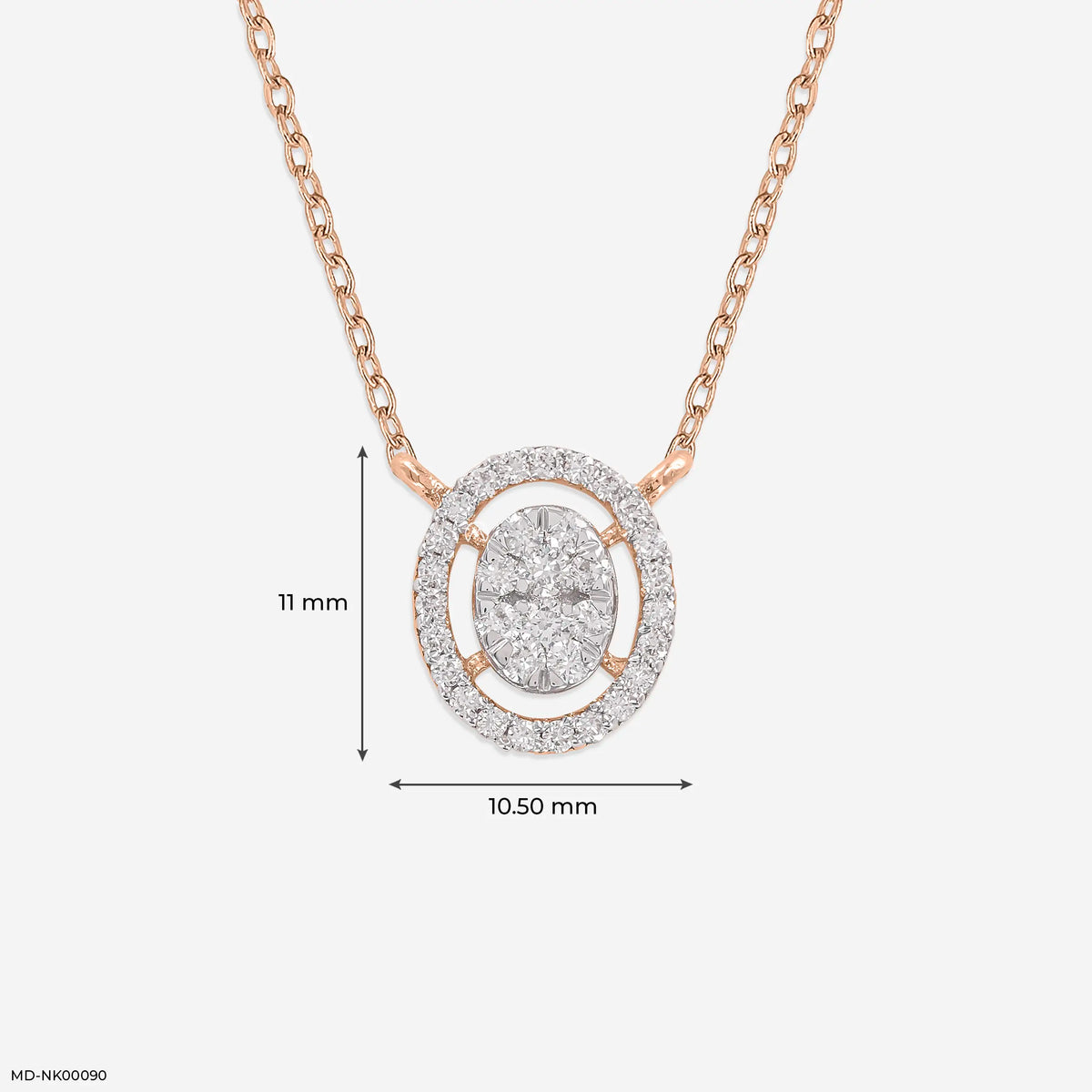 0.25 Carat Ovalis Lab Diamond Pendant Without Chain