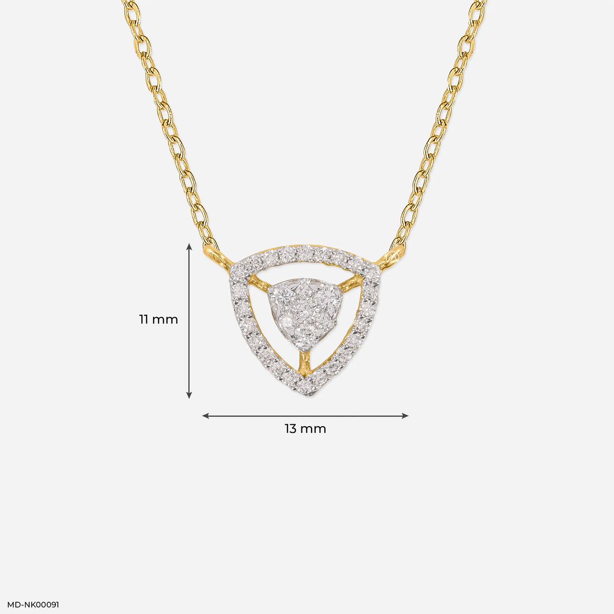 0.15 Carat Trinity lab Diamond Pendant Without Chain