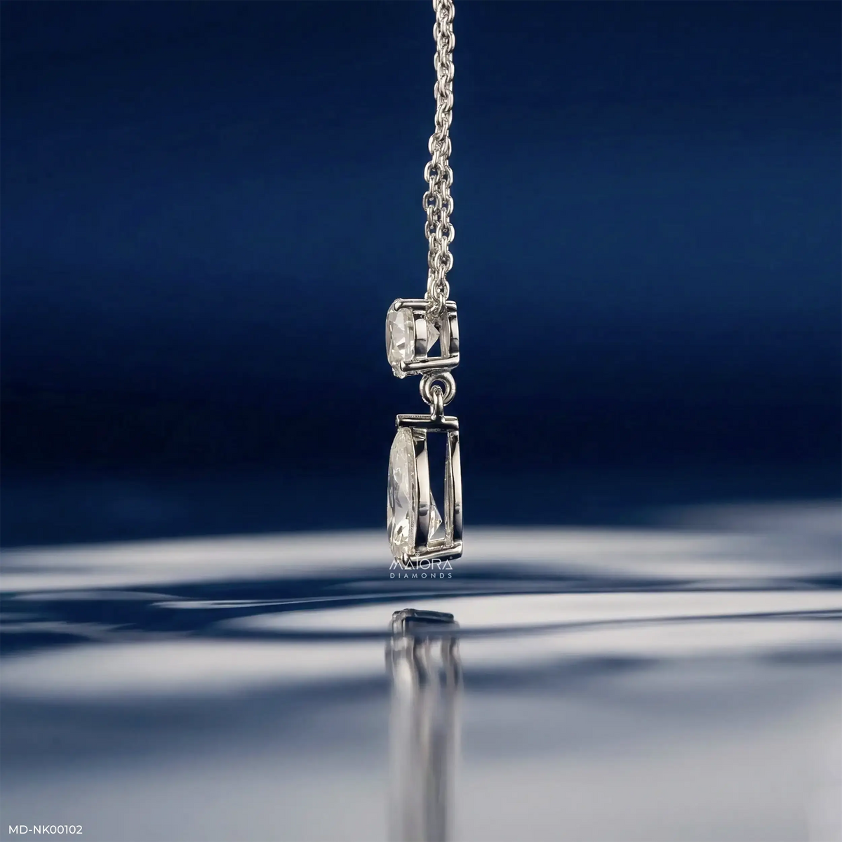 1.55 Carat Luxury Roupear Solitaire Lab Diamond Necklace