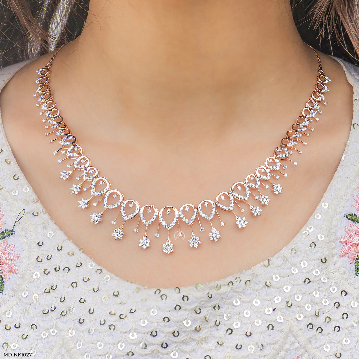 Gardenia Gleam Diamond Necklace