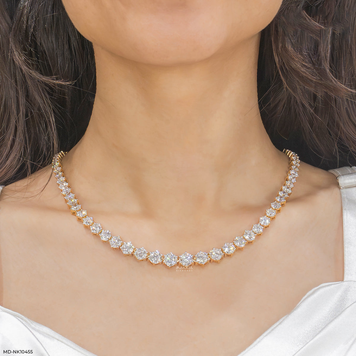 Pure Spark Tennis Diamond Necklace