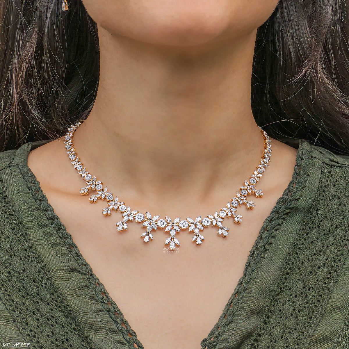 Elowen Flora Diamond Necklace