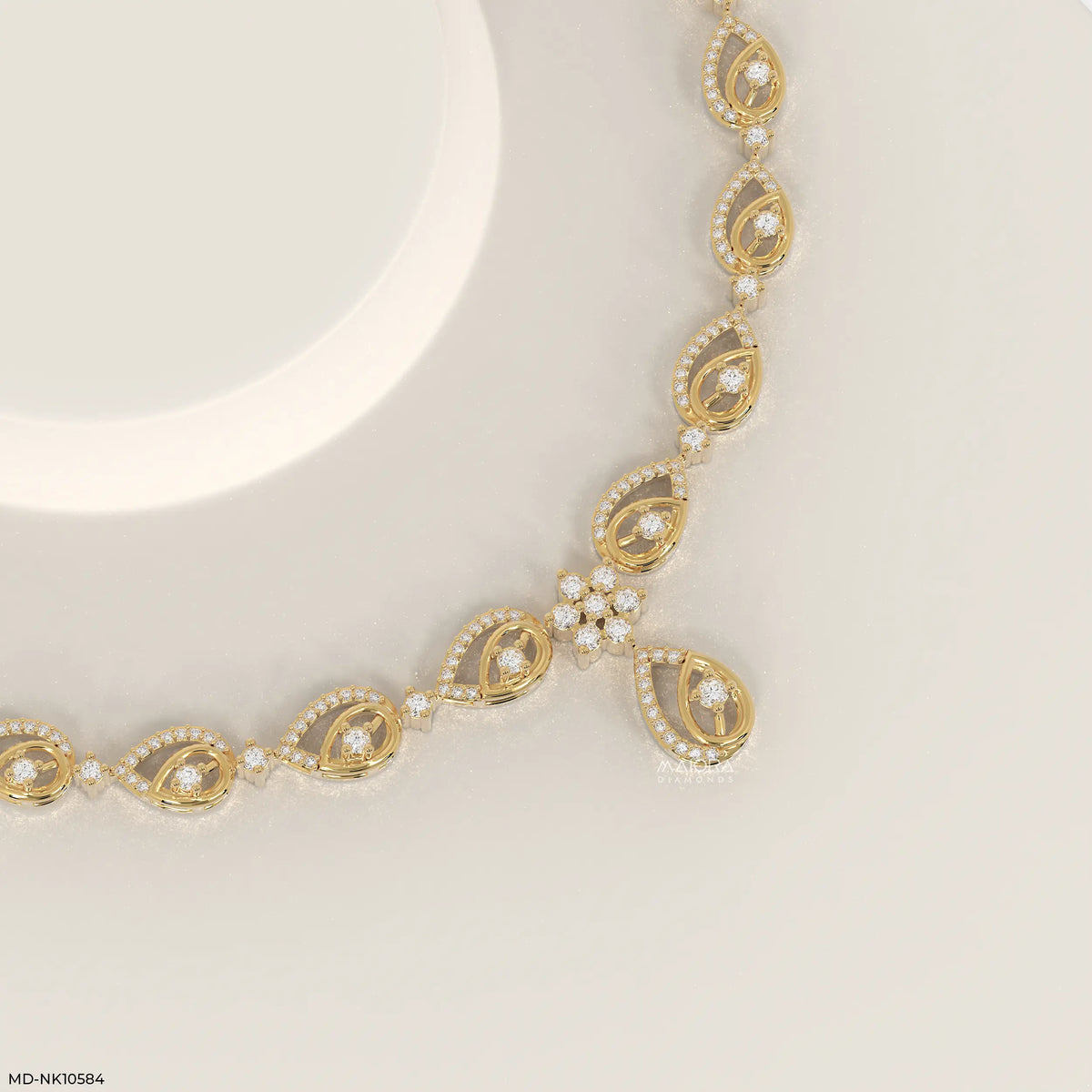 Nexus Pear Diamond Necklace