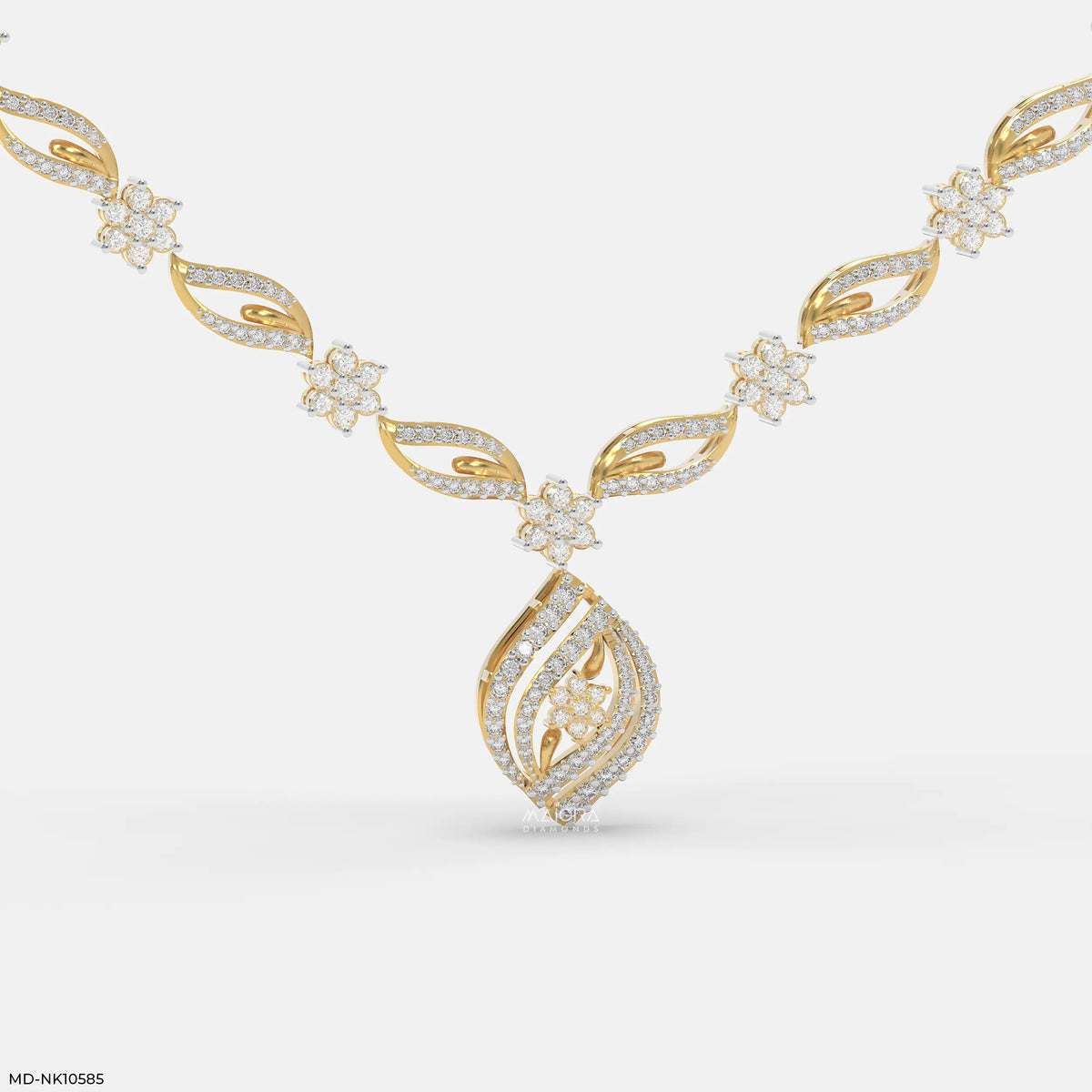 Ethereal Leafy Diamond Necklace