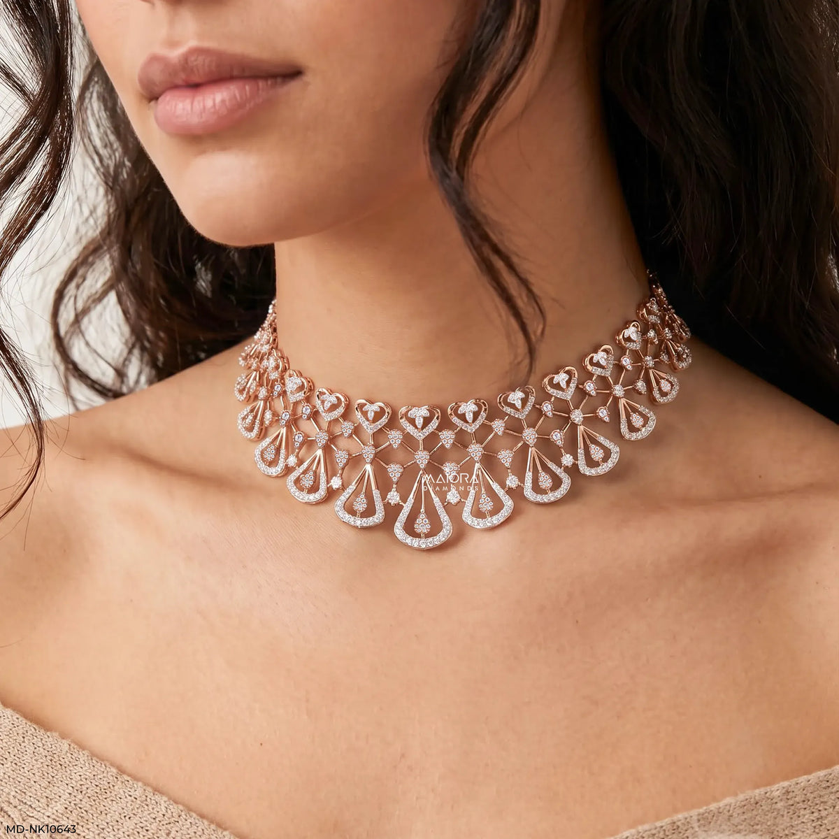Golden Tiara Diamond Choker Necklace