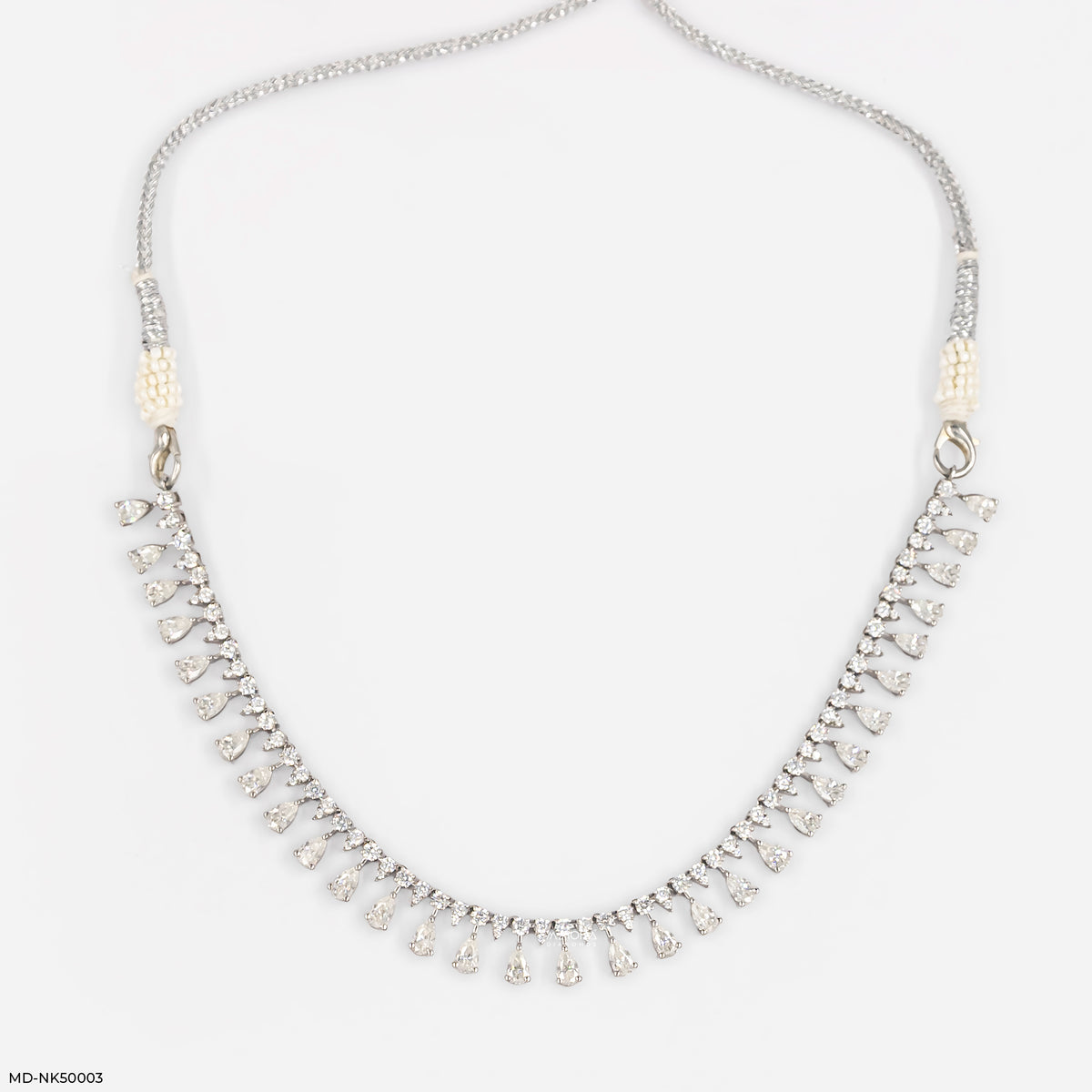 Pear Drop Fringe Lab Diamond Necklace