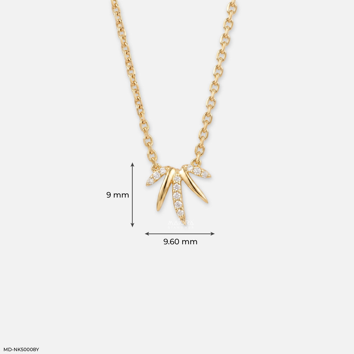 Stylized Ray Diamond Necklace
