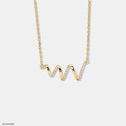 Spiral Wave Diamond Necklace