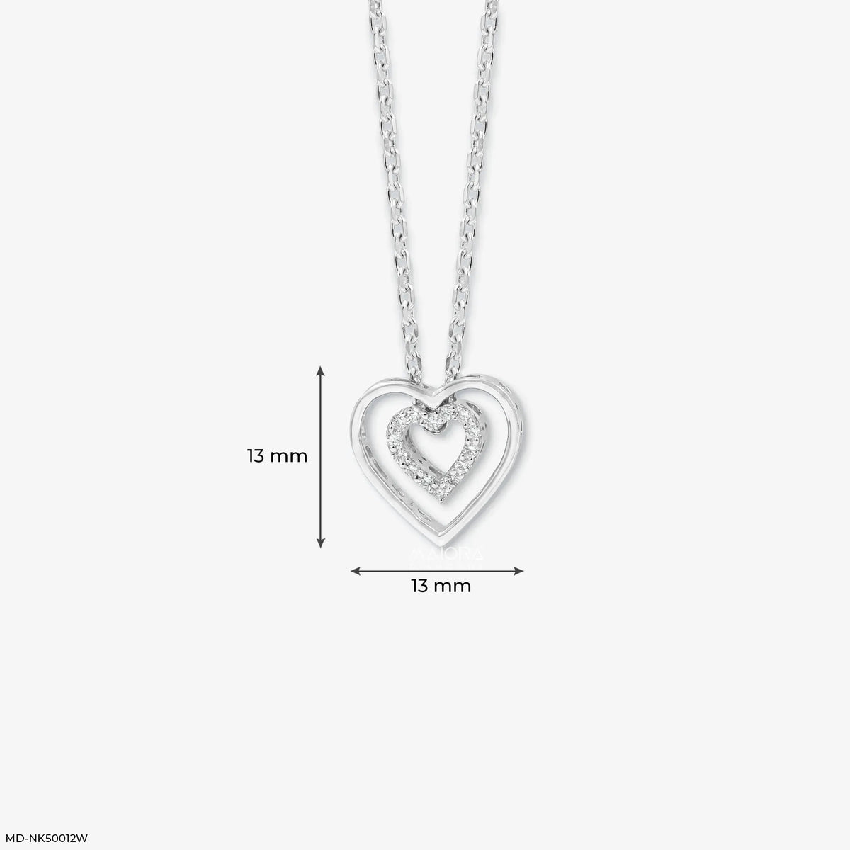 Dual Heart Diamond Necklace