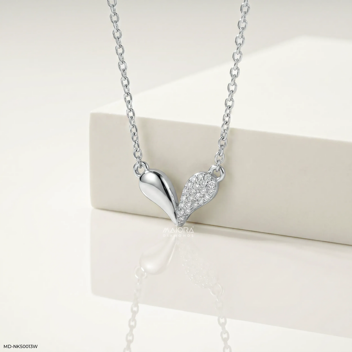 Alternative Heart Diamond Necklace