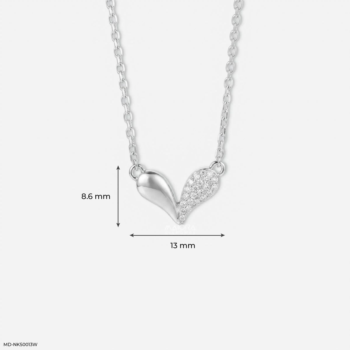 Alternative Heart Diamond Necklace