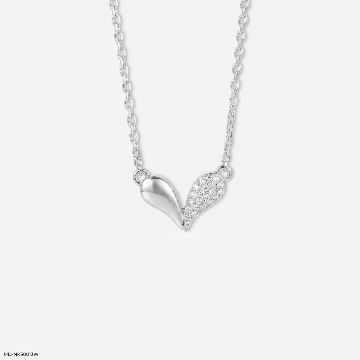 Alternative Heart Diamond Necklace