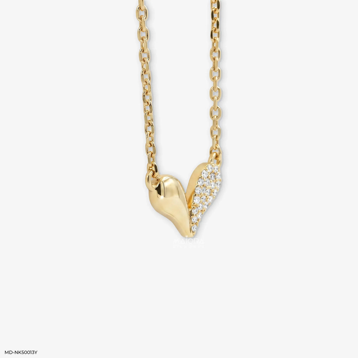 Split Heart Diamond Necklace