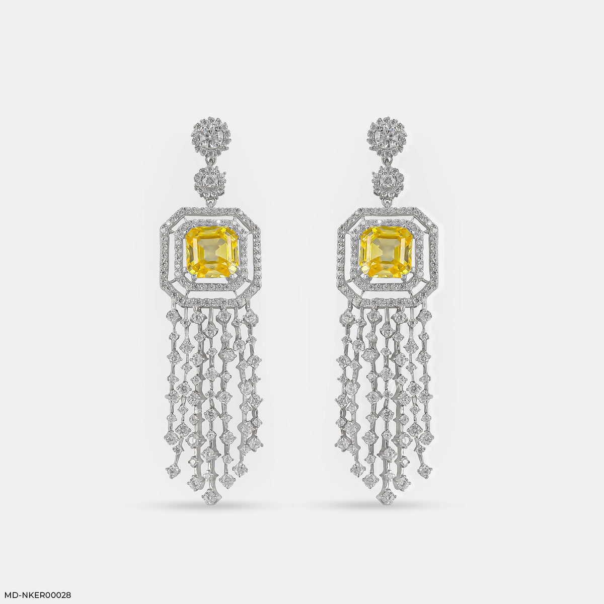 Sunlight Tassel Diamond Earrings