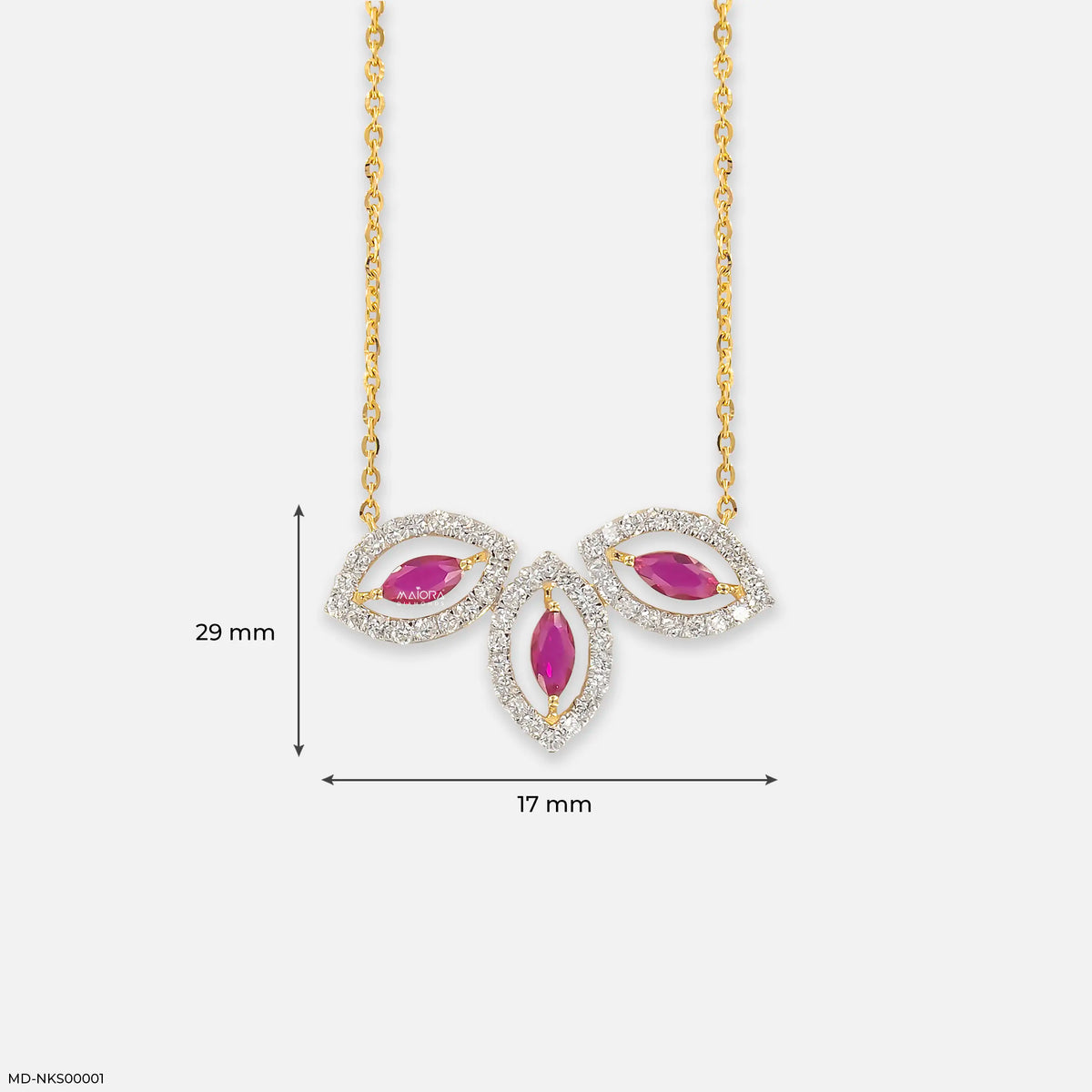 0.75 Carat Petal Cluster Gemstone Lab Diamond Drop Pendant Without Chain