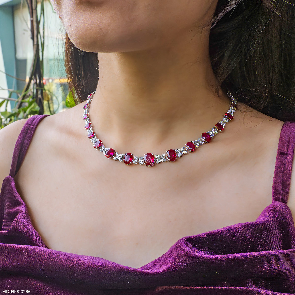 Velvet Crimson Layered Necklace