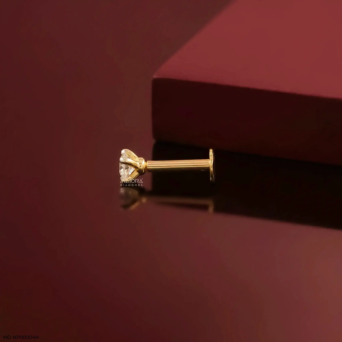 0.1 carat Solitaire Diamond Nose Pin