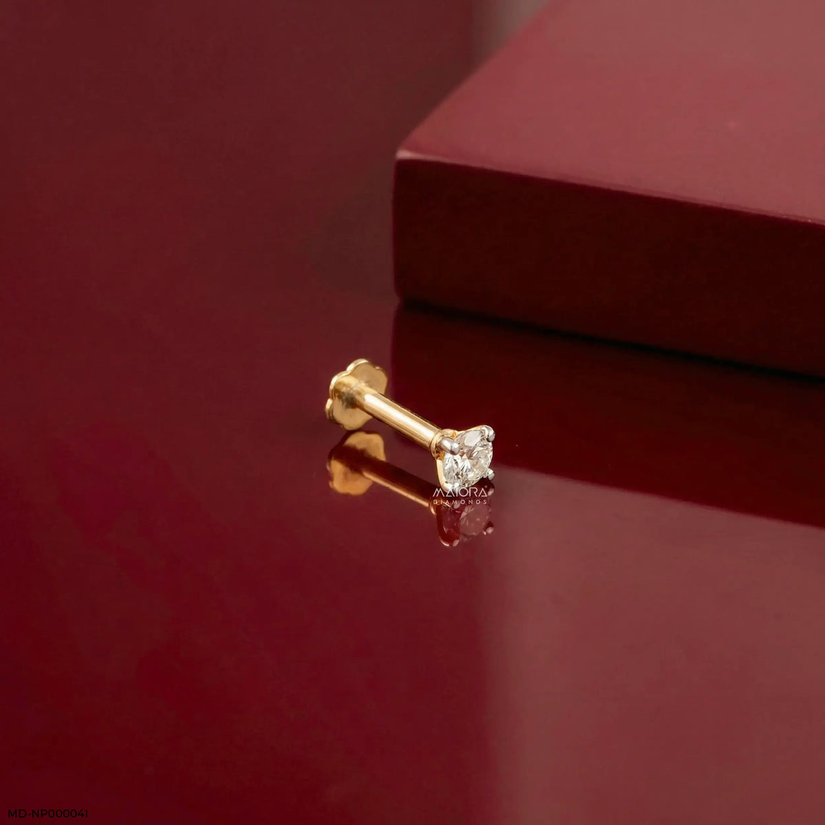 0.1 Carat Solitaire Lab Diamond Nosepin