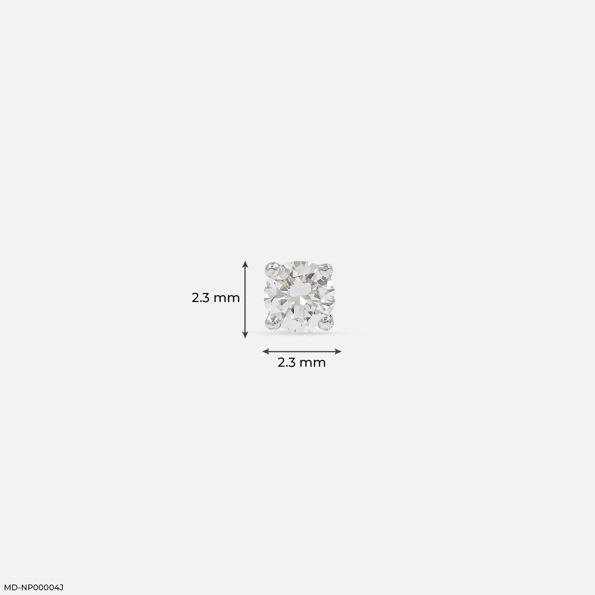 0.15 Carat Solitaire Diamond Nose Pin