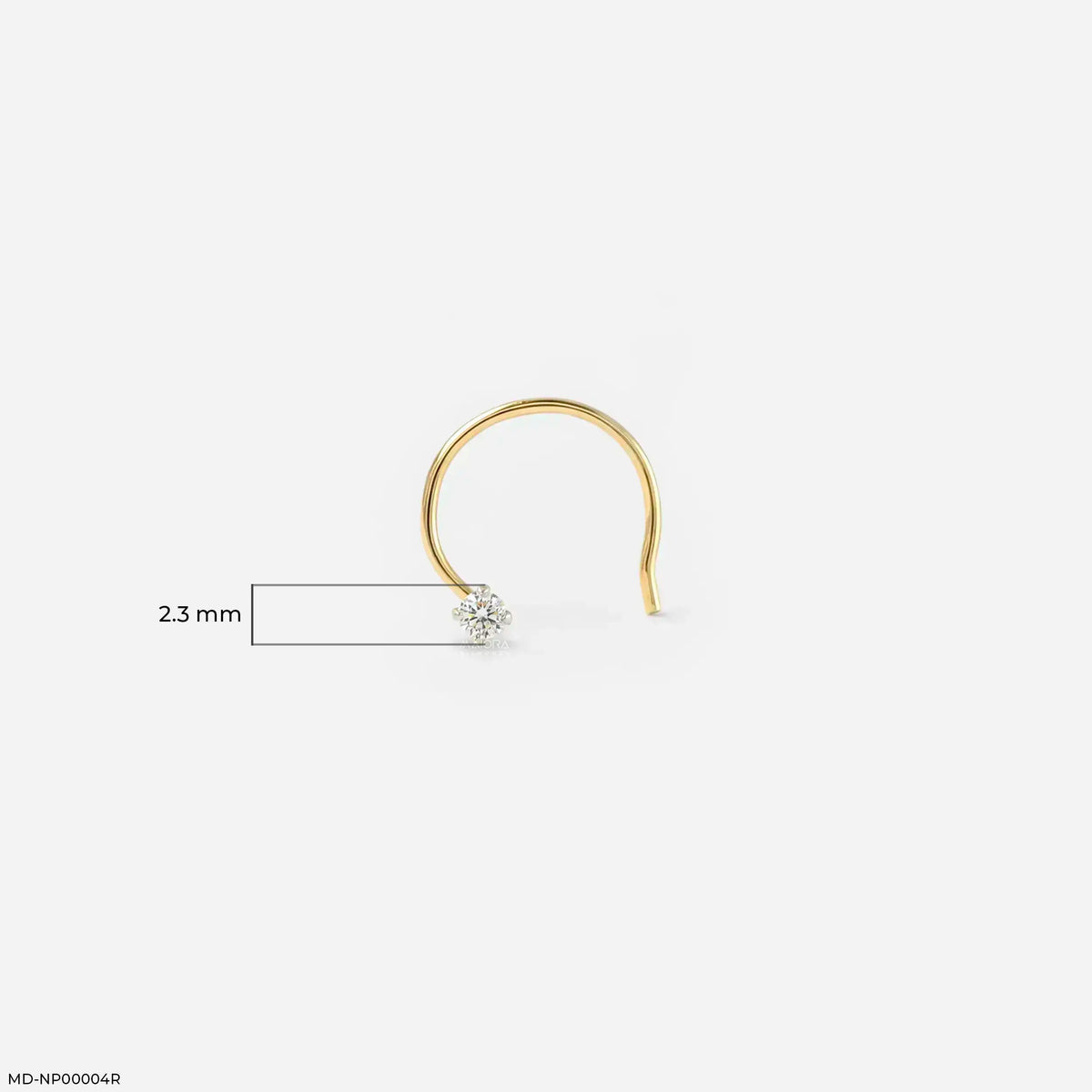 0.11 Carat Sparkling Solitaire Nose Pin