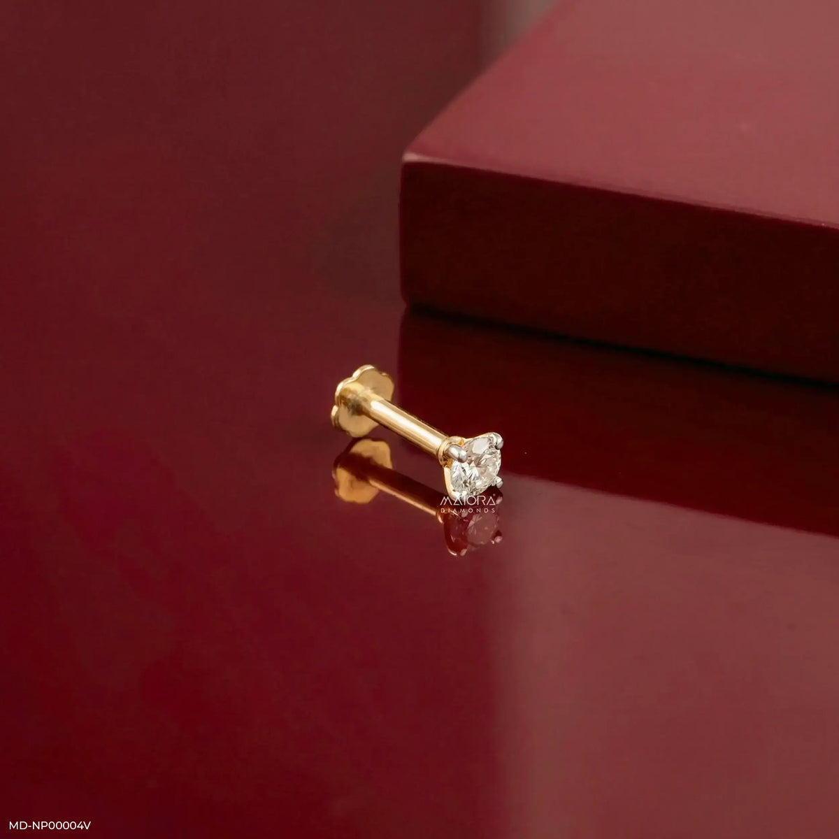 0.090 Cent Glint Solitaire Diamond Nose Pin