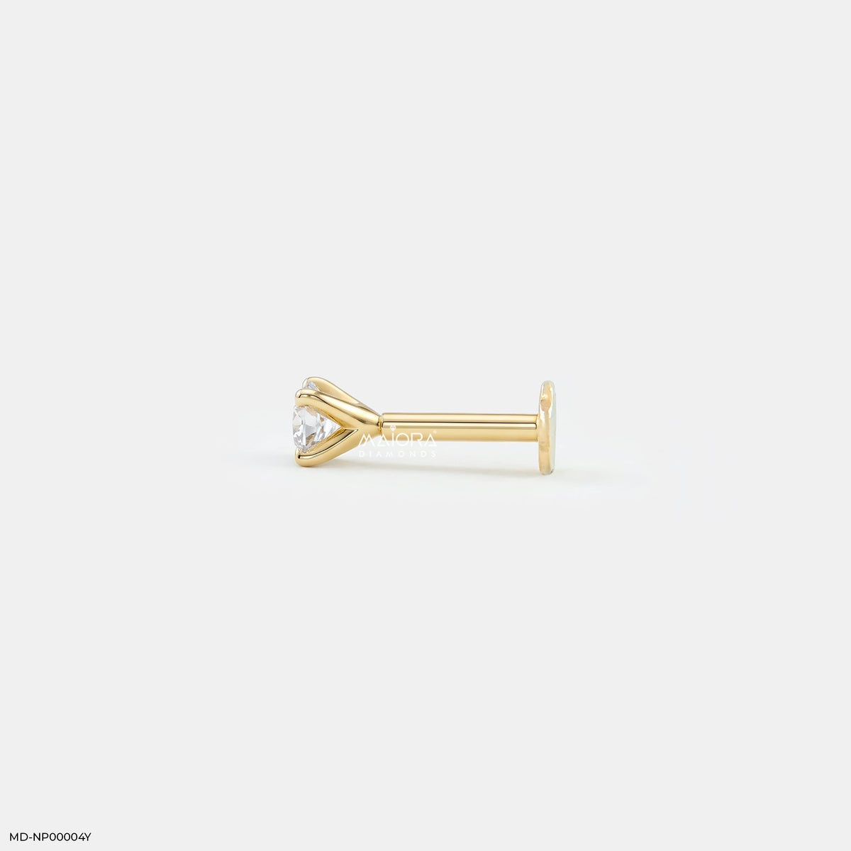 0.15 Carat Bright Solitaire Diamond Nose Pin