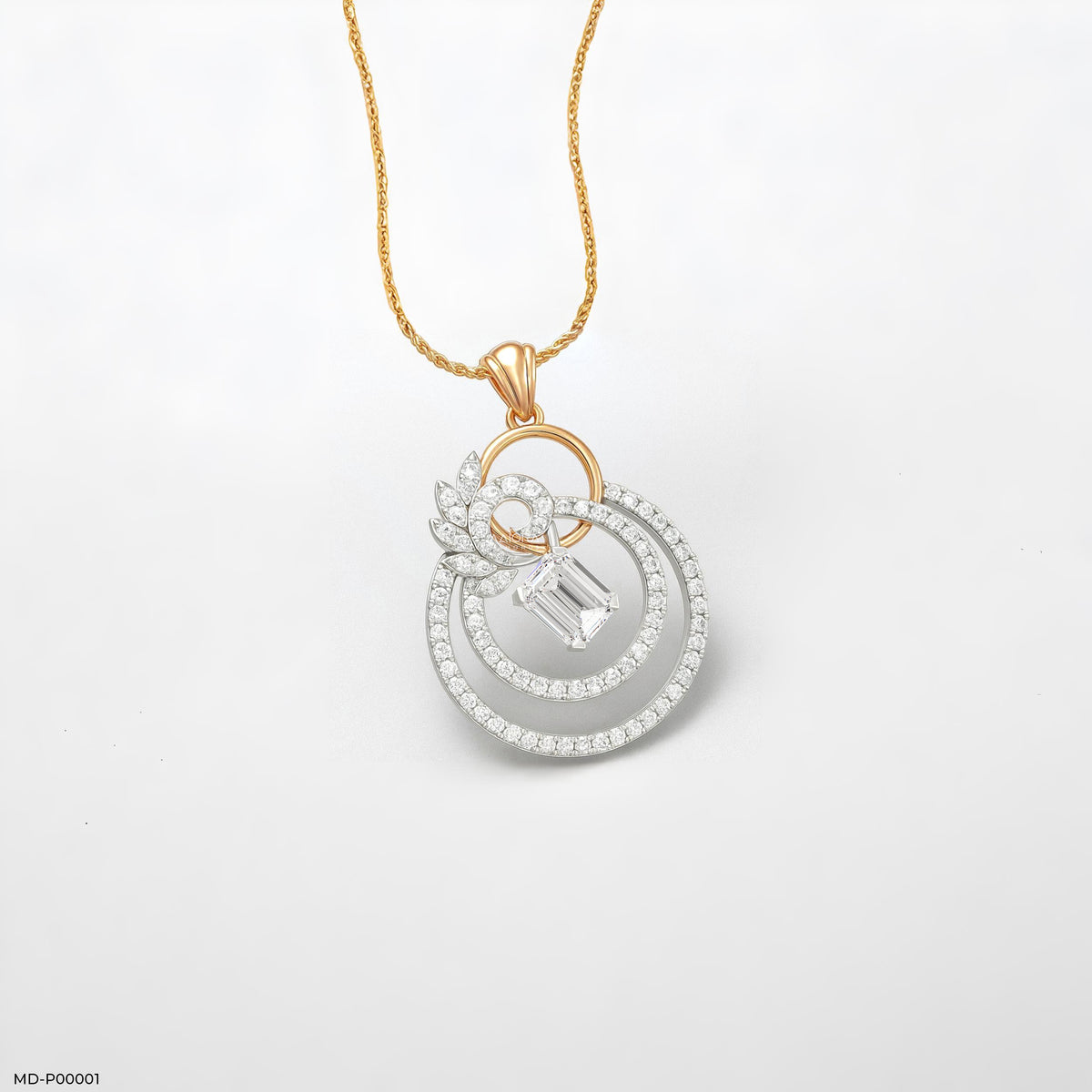 Artistic Circle Pendant Platinum