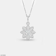 Solaris Diamond Petal Pendant