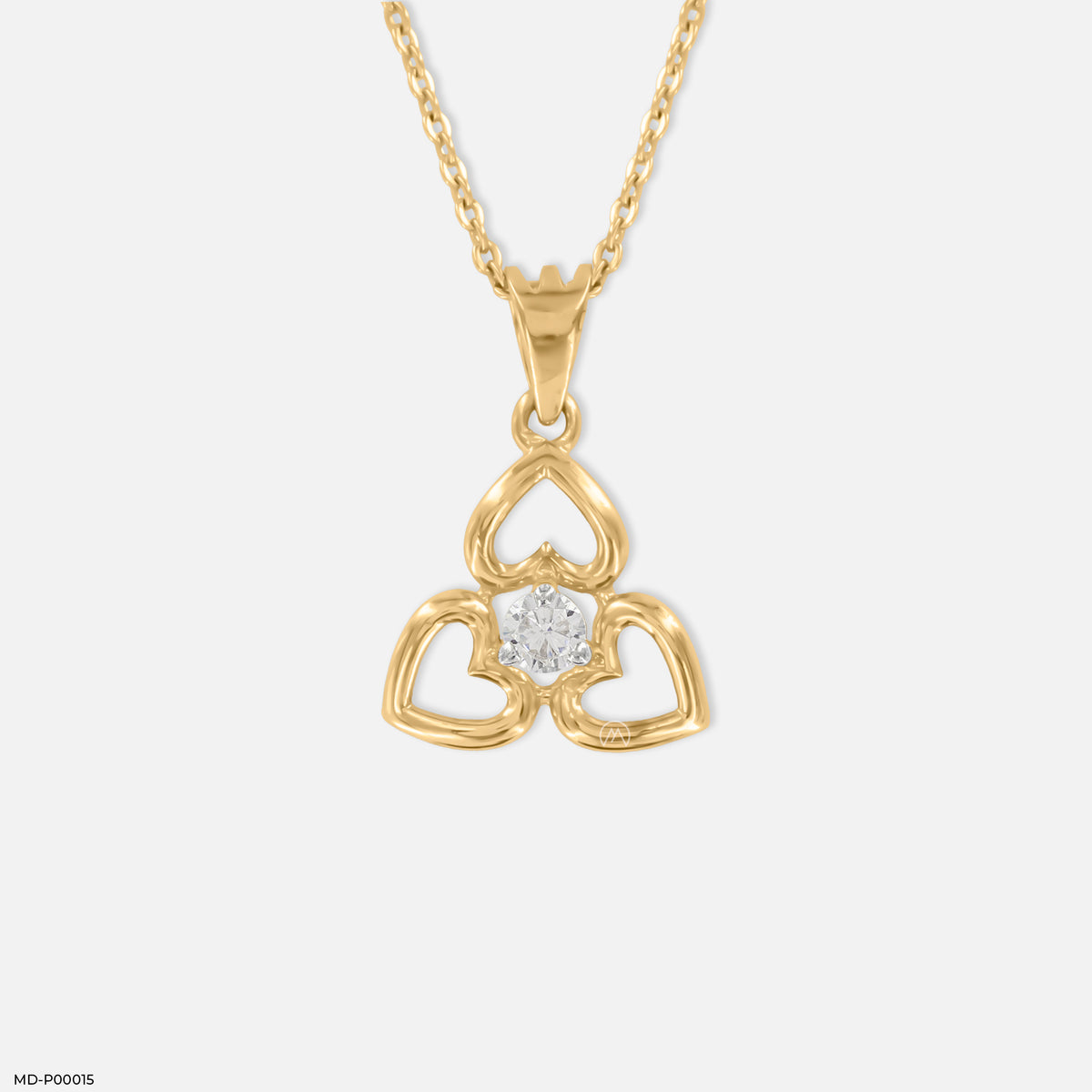 Triple Heart Diamond Pendant