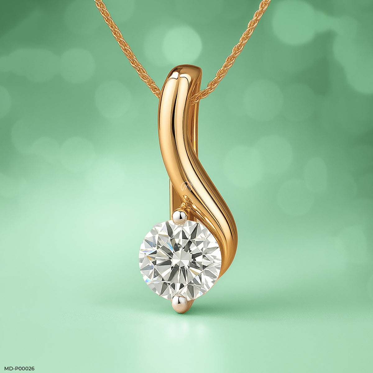 1 Carat Soft Twist pendants