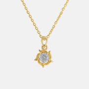 Twisted Petal Solitaire Pendant
