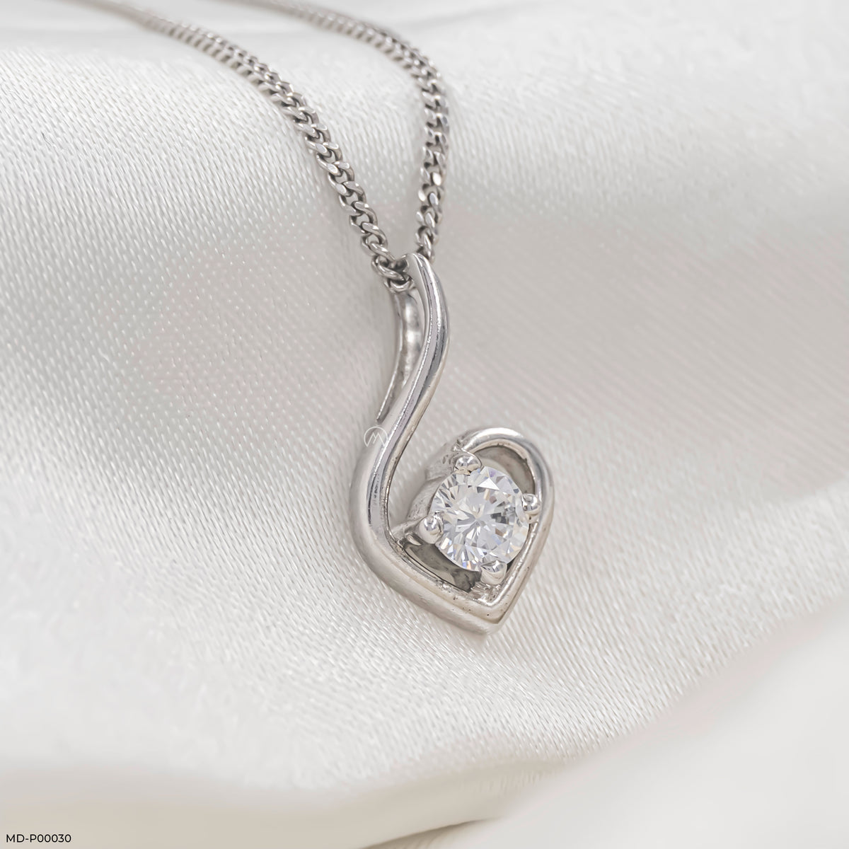 0.50 Carat Swan Heart Pendants