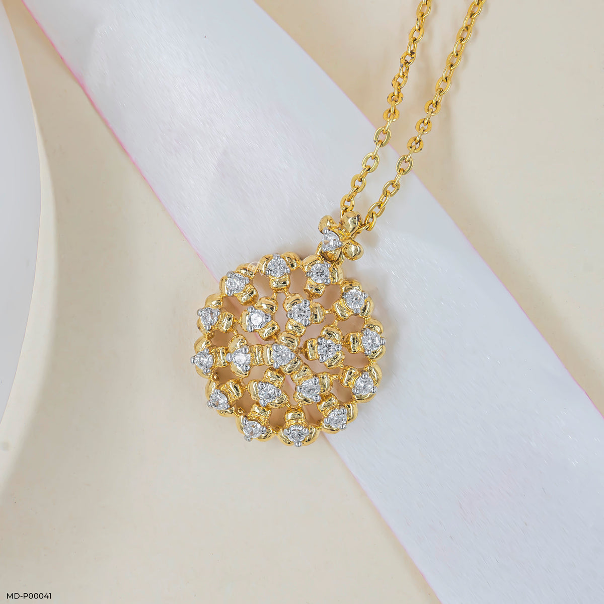 Diamond Cluster Medallion Pendant