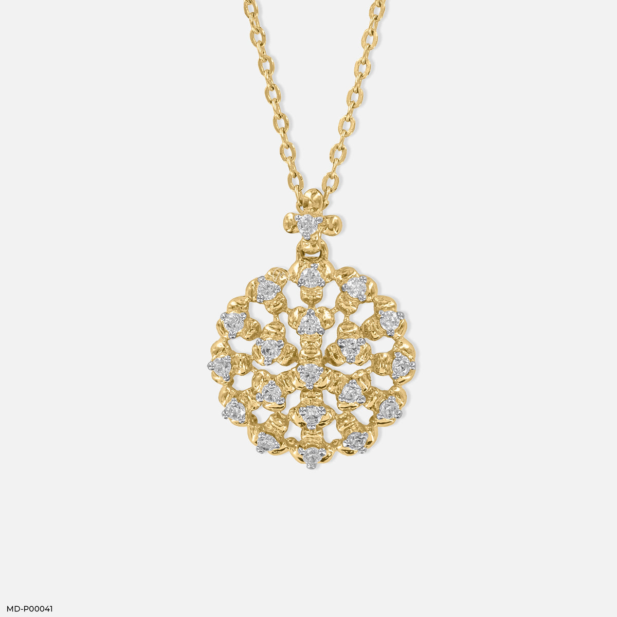 Diamond Cluster Medallion Pendant